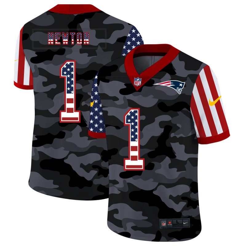 Men New England Patriots #1 Newton 2020 USA Nike Camo Salute to Service Limited NFL Jerseys->new england patriots->NFL Jersey